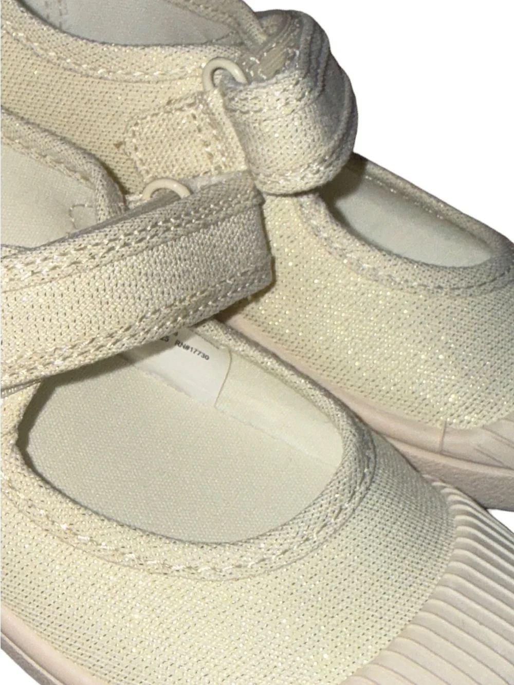 Toddler Marina Mary Jane Sneakers Ivory w/ Gold Shimmer Size 12 Little Girl NWT